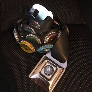 Vintage little earth bottle cap belt!